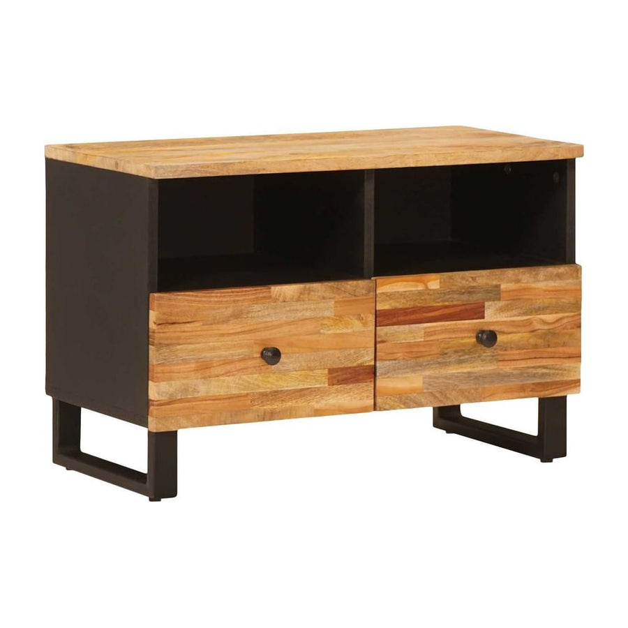TV Cabinet with Storage Brown Solid Mango Wood