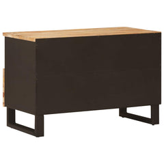 TV Cabinet with Storage Brown Solid Mango Wood, image 5