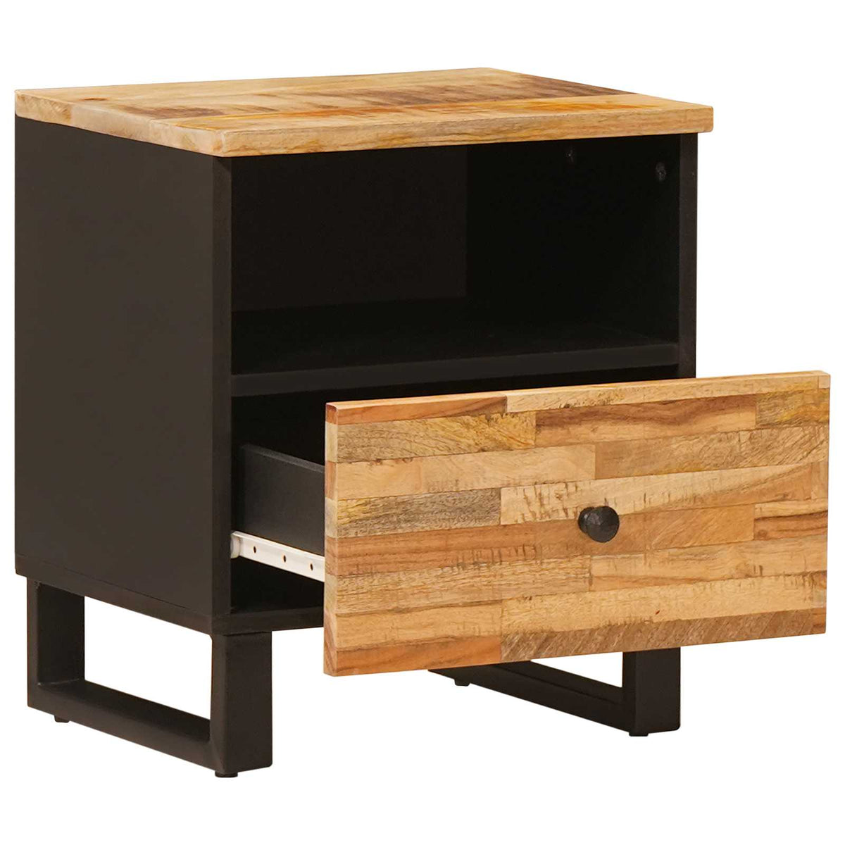 Bed cabinet Brown 40 x 33 x 46 cm Solid Mango Wood 1