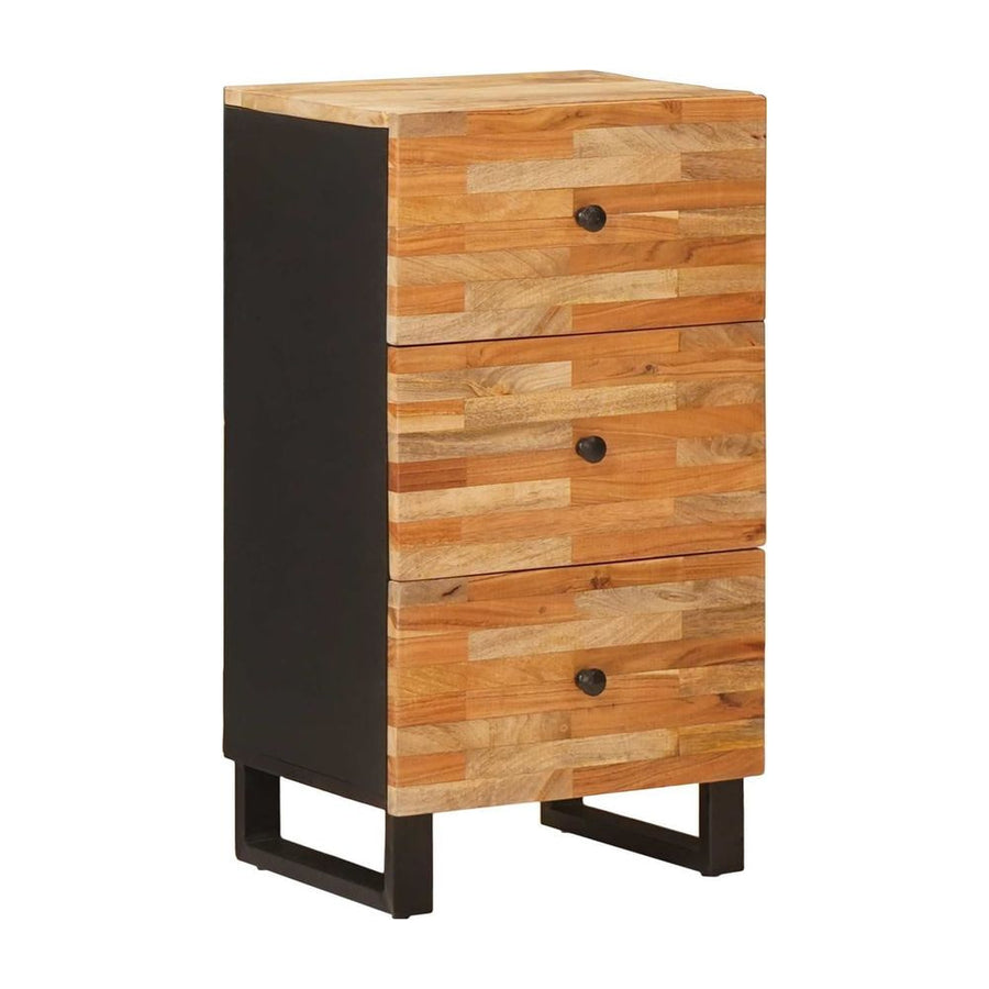 Side Cabinet with Drawer Brown Solid Mango Wood
