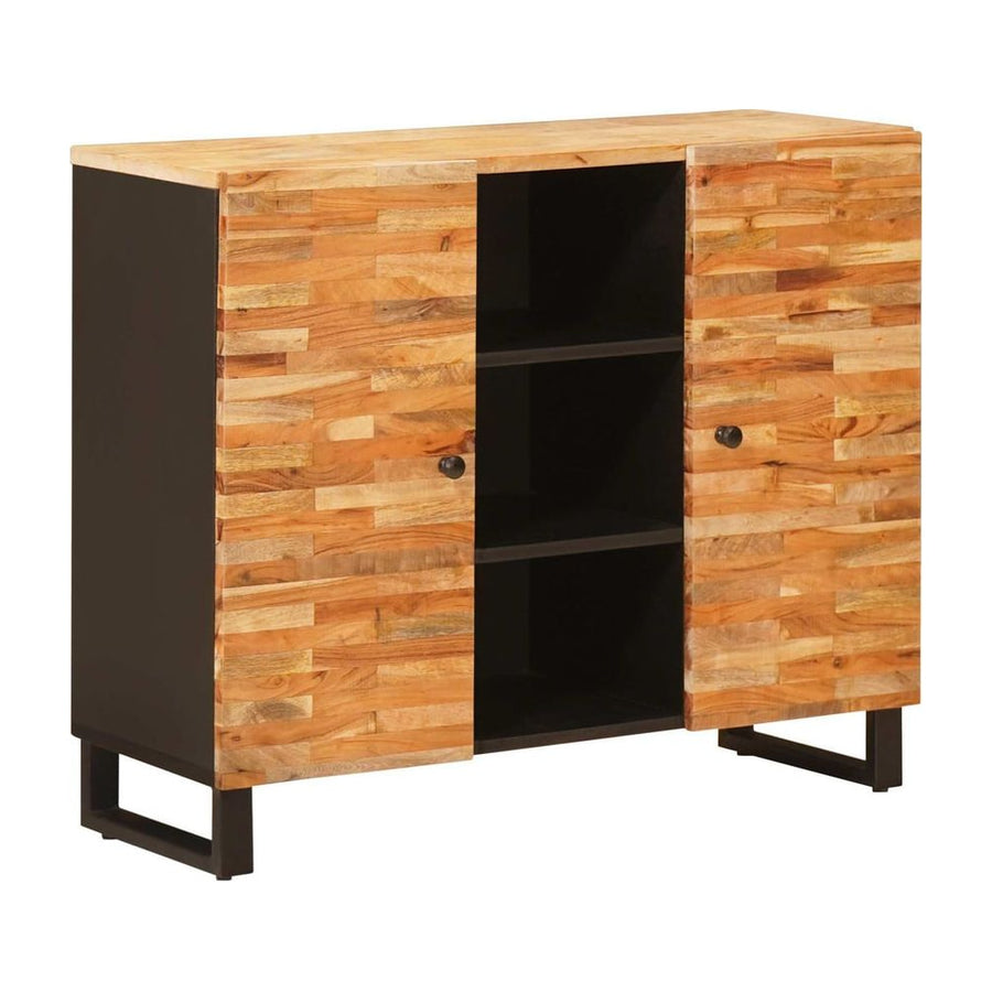 Side Cabinet with Drawer Brown Solid Mango Wood