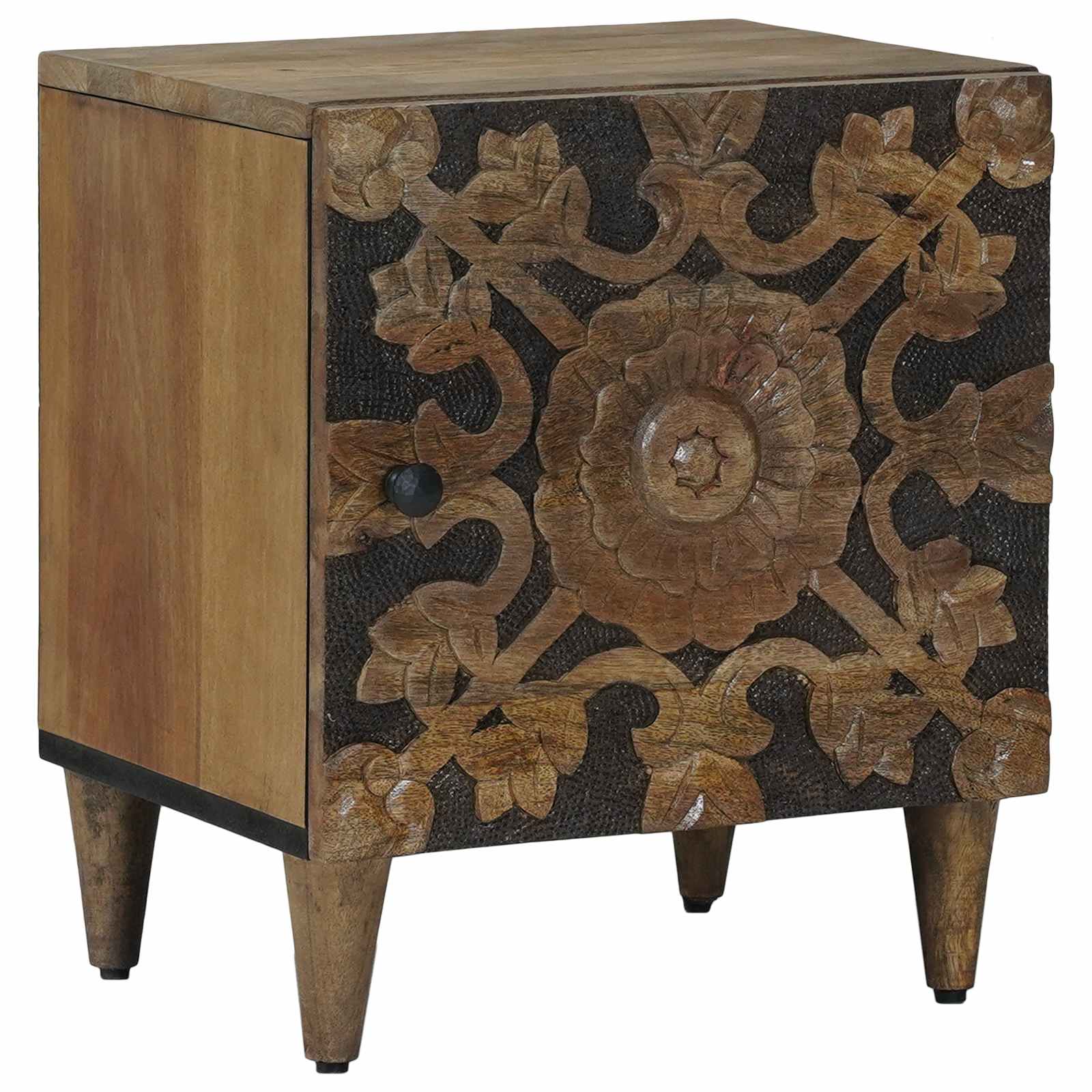 vidaXL Bedside Cabinet Brown 40 x 33.5 x 46 cm Solid Mango Wood 1