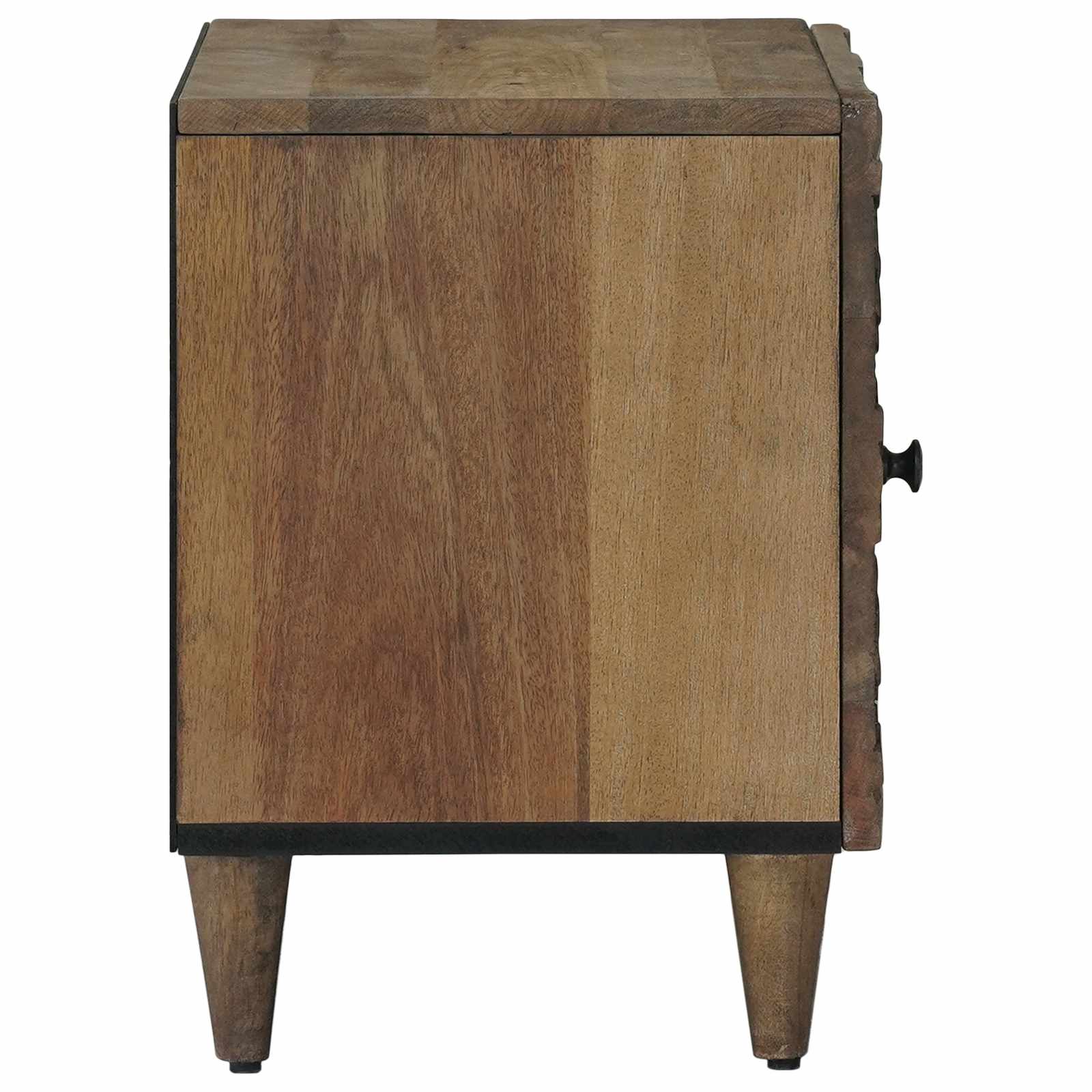 vidaXL Bedside Cabinet 2 pcs Brown 40 x 33.5 x 46 cm Solid Mango Wood 5