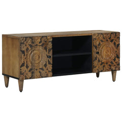 TV Cabinet Solid Mango Wood in Brown