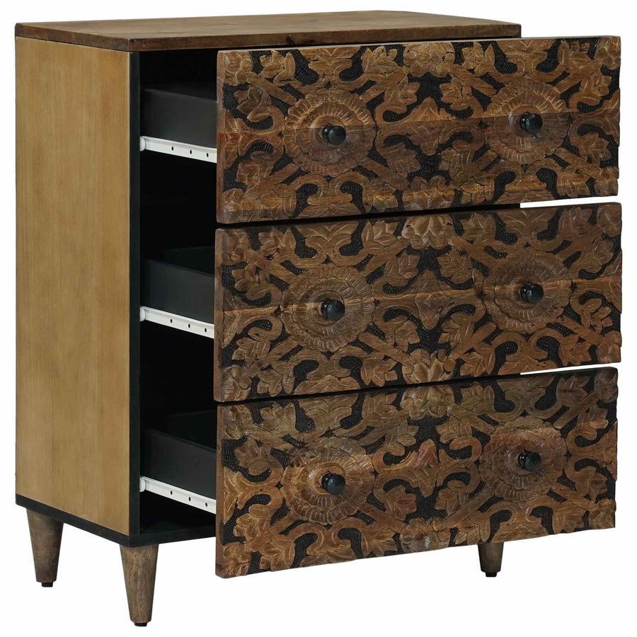 vidaXL Storage Sideboard Brown 60 x 33.5 x 75 cm Solid Mango Wood 2