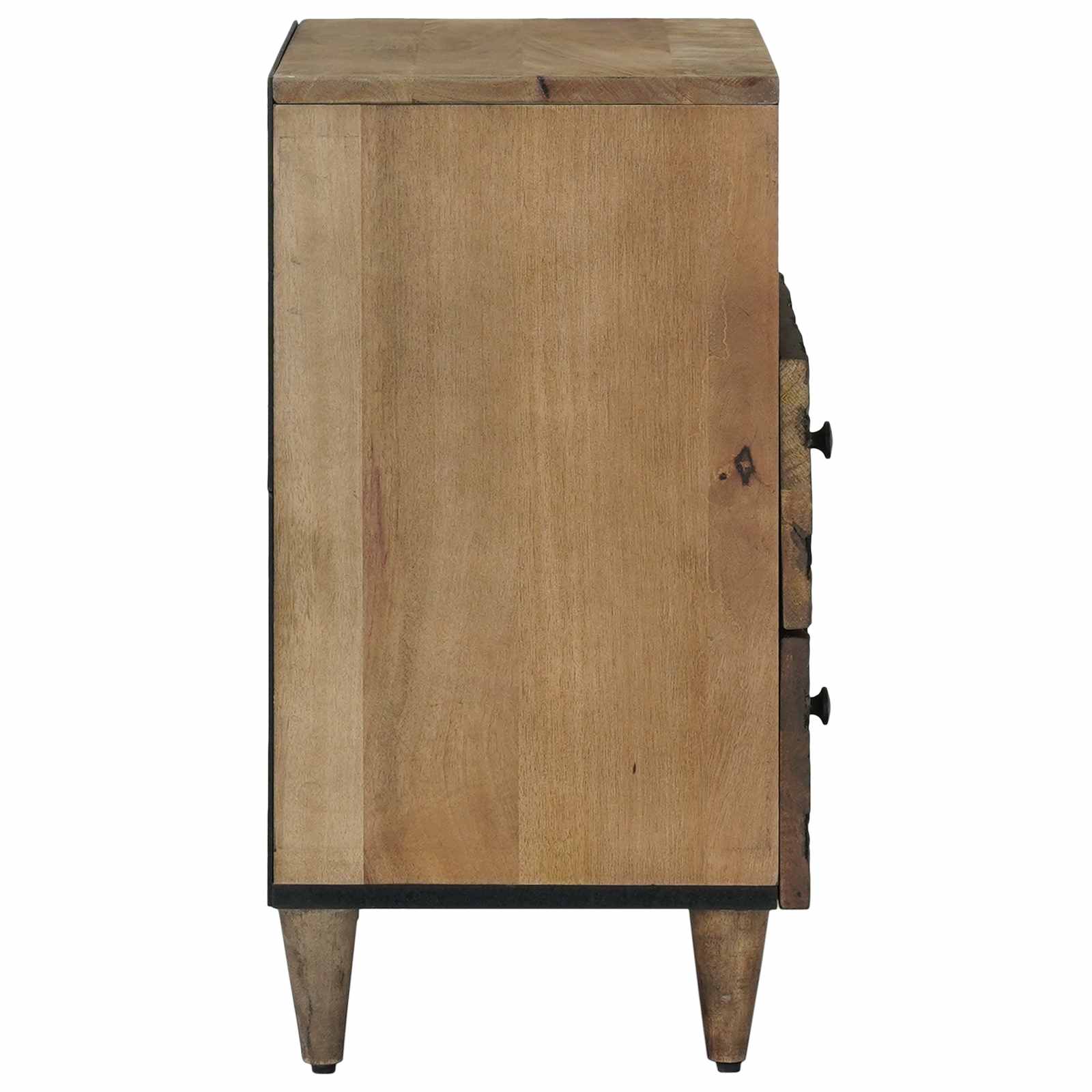 vidaXL Bed cabinet with Drawer Brown 50 x 33 x 60 cm Solid Mango Wood 4