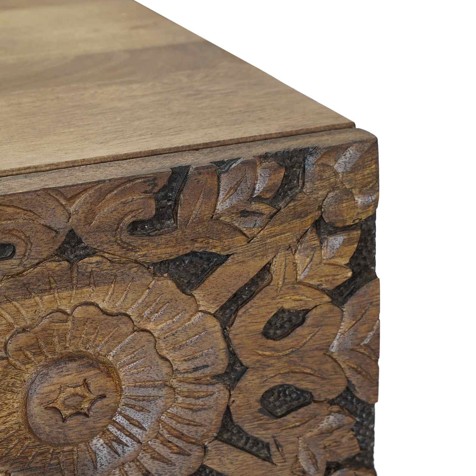 vidaXL Bed cabinet with Drawer Brown 50 x 33 x 60 cm Solid Mango Wood 6