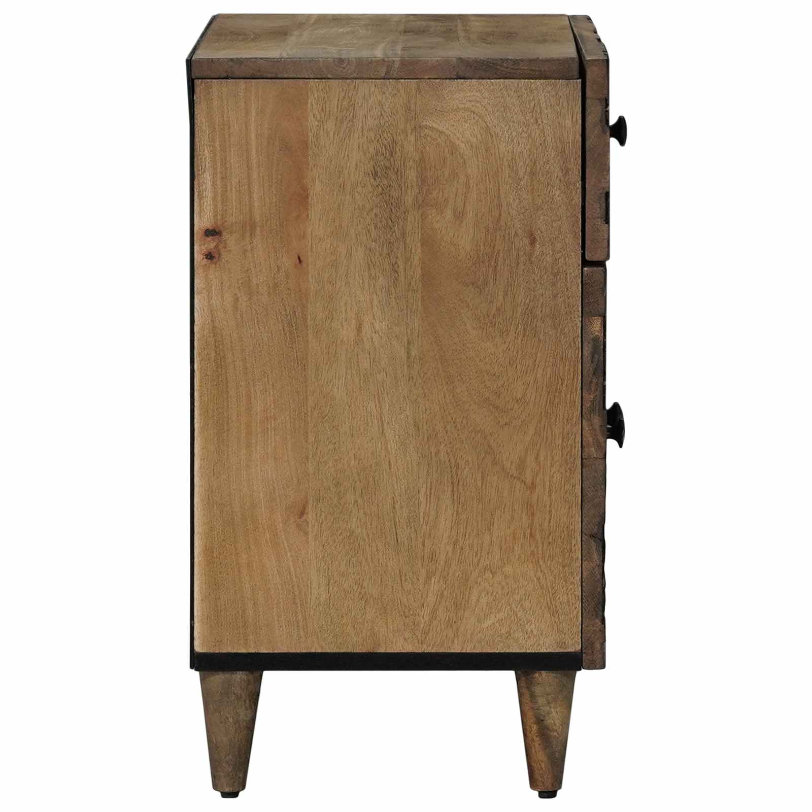 vidaXL Bed cabinet with Drawer Brown 50 x 33 x 60 cm Solid Mango Wood 4