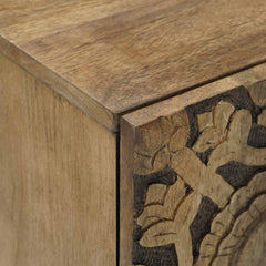 vidaXL TV Cabinet Brown 105 x 33.5 x 46 cm Solid Mango Wood 6