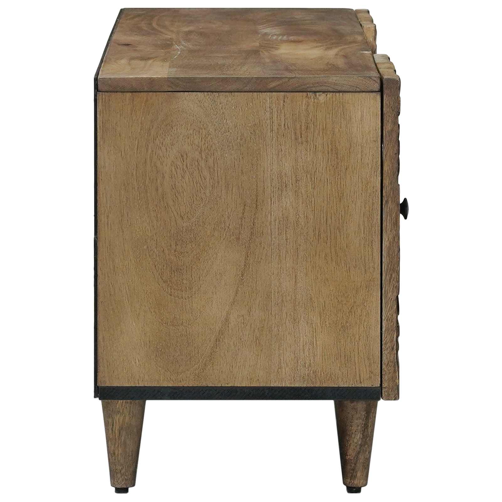 vidaXL TV Cabinet Brown 105 x 33.5 x 46 cm Solid Mango Wood 4