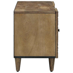 vidaXL TV Cabinet Brown 105 x 33.5 x 46 cm Solid Mango Wood 4