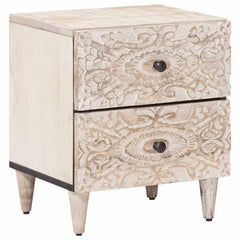vidaXL Bedside Cabinet 40 x 33 x 46 cm Solid Mango Wood