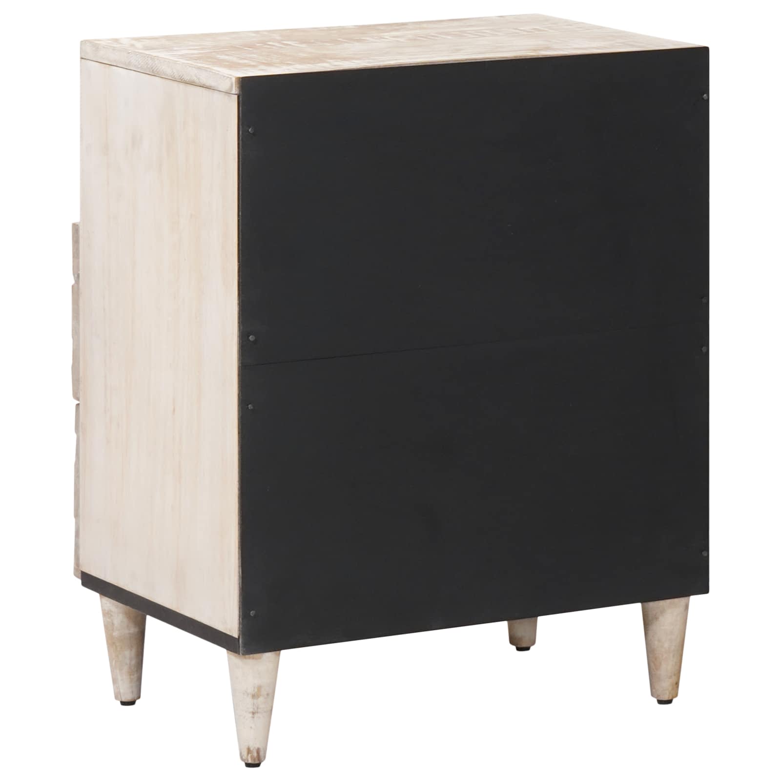vidaXL Bed cabinet with Drawer White 50 x 33 x 60 cm Solid Mango Wood 5
