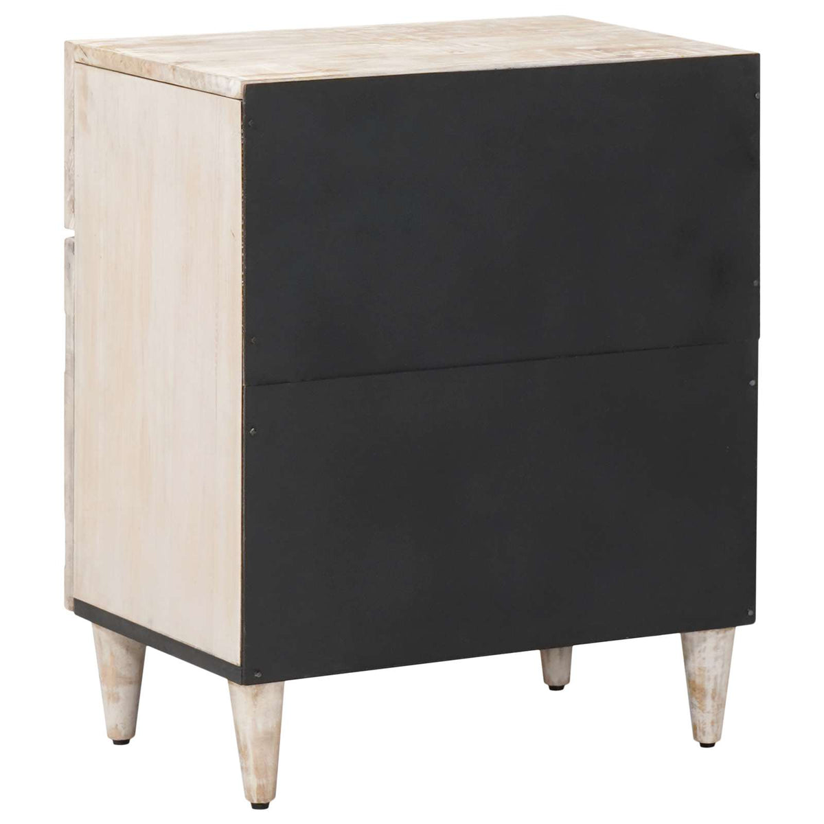 vidaXL Bed cabinet with Drawer White 50 x 33 x 60 cm Solid Mango Wood 5
