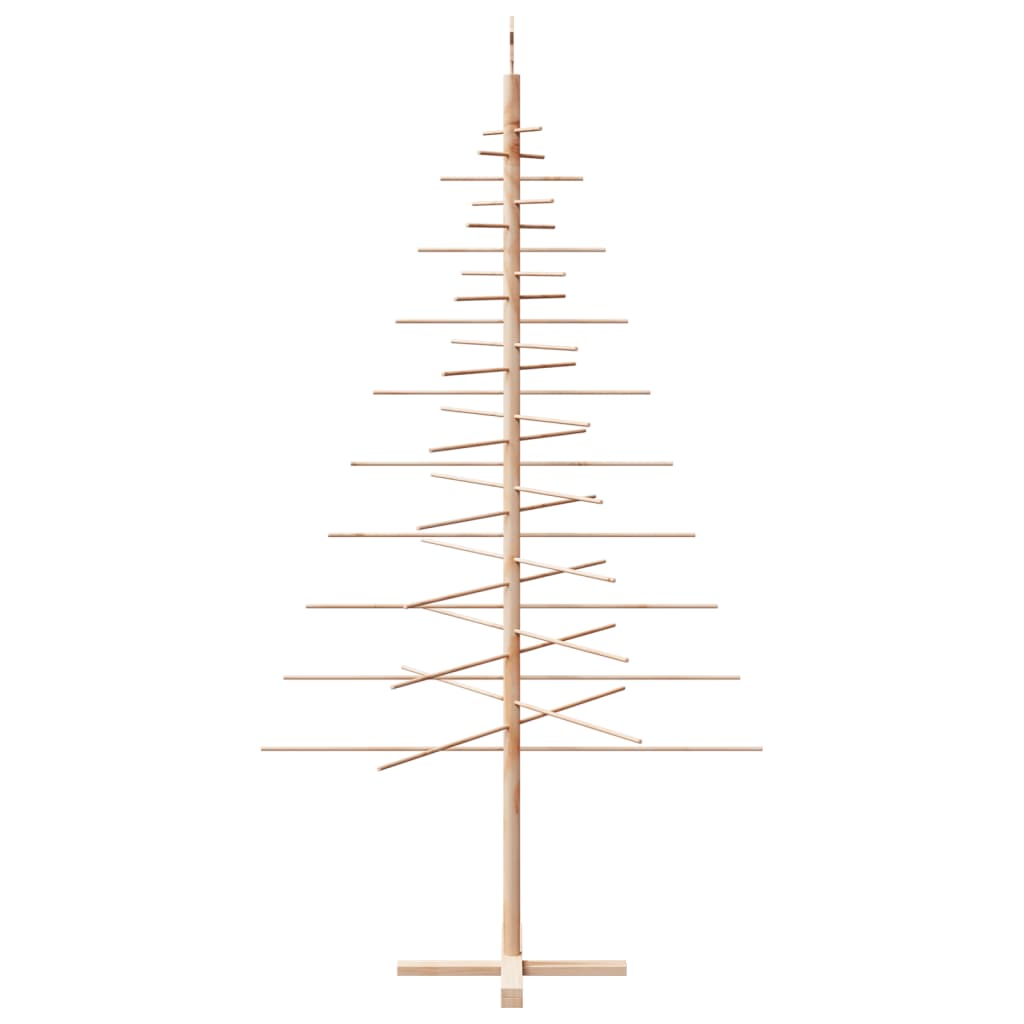vidaXL Wooden Christmas Tree for Decoration 210 cm Solid Wood Pine 4