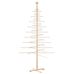 vidaXL Wooden Christmas Tree for Decoration 210 cm Solid Wood Pine 5