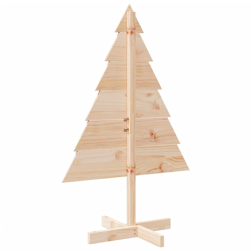 vidaXL Wooden Christmas Tree for Decoration 110 cm Solid Wood 4