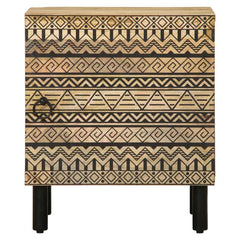 vidaXL Bed Cabinet Black 40x33.5x46 cm Solid Rough Wood Mango 3