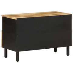 vidaXL TV Cabinet Black 70x33,5x46 cm Solid Rough Wood Mango 4