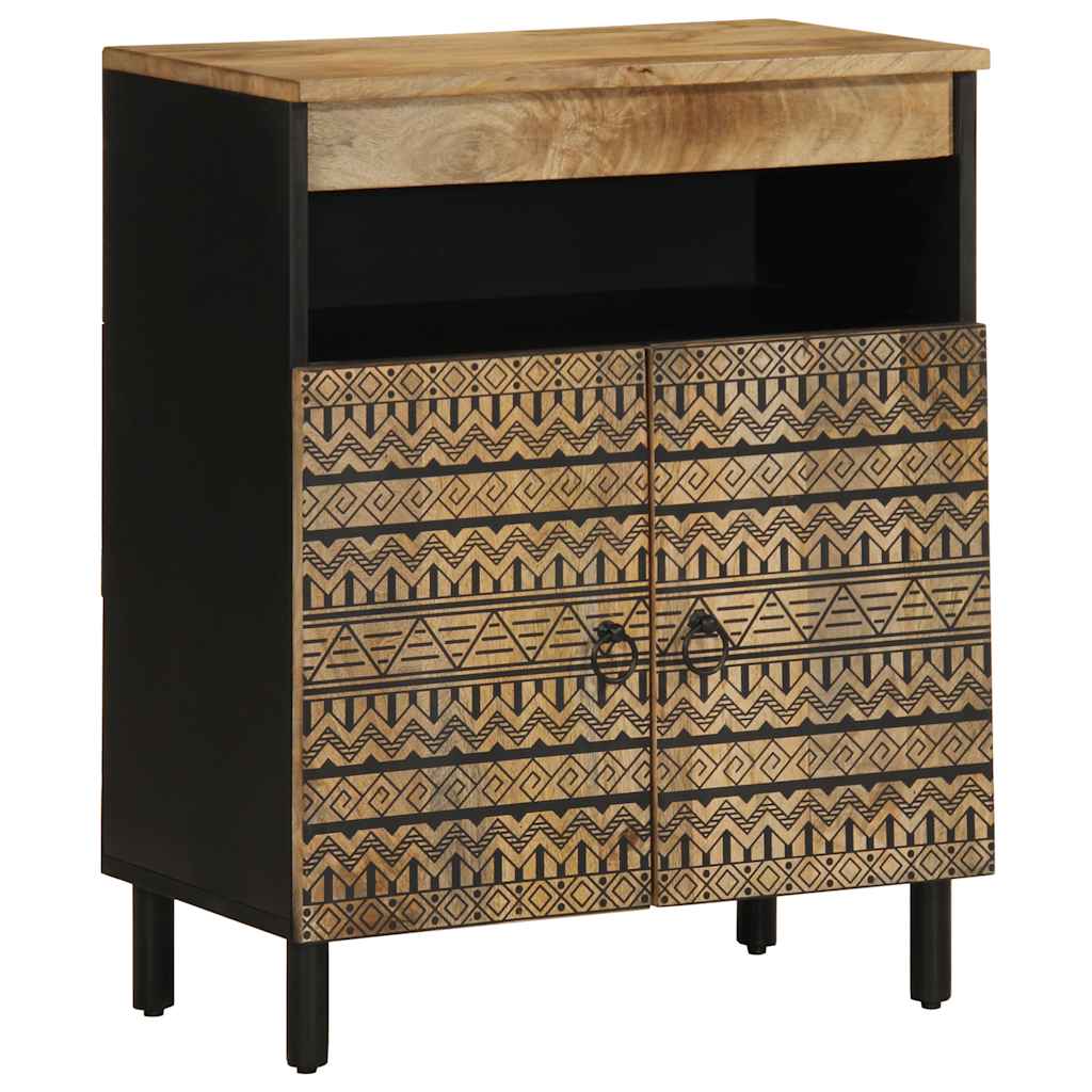 vidaXL Sideboard 60x33,5x75 cm Solid Rough Wood Mango 1