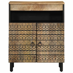 vidaXL Sideboard 60x33,5x75 cm Solid Rough Wood Mango 3