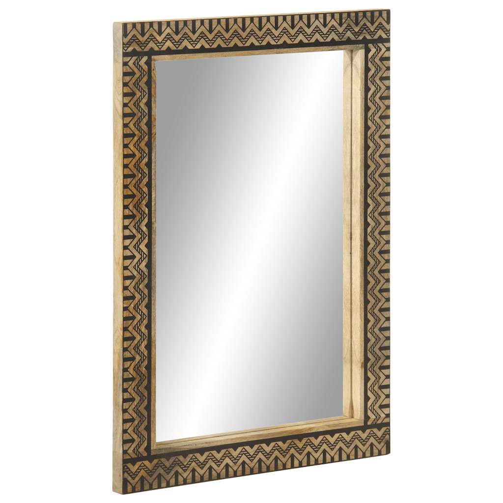 vidaXL Bathroom Mirror 50x70 cm Solid Wood Mango and Glass 1