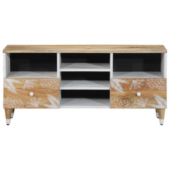 vidaXL TV Cabinet 100x33.5x46 cm Solid Wood Mango 2