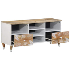 vidaXL TV Cabinet 100x33.5x46 cm Solid Wood Mango 3