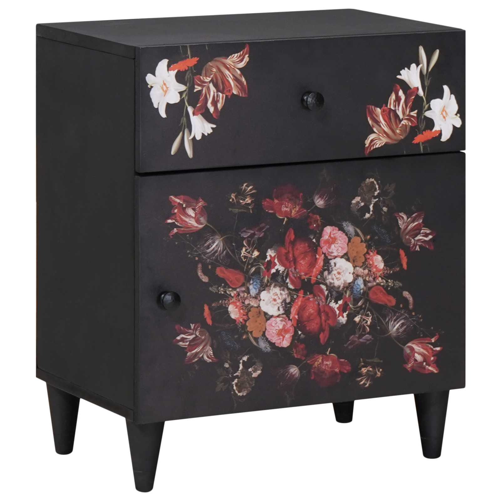 vidaXL Bedside Table Multicolour 50 x 33 x 60 cm Solid Mango Wood 1