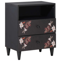 vidaXL Bedside Table Multicolour 50 x 33 x 60 cm Solid Mango Wood 1