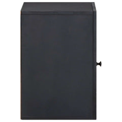vidaXL Hanging Cabinet Multicolour 38 x 33.5 x 48 cm Solid Mango Wood 4
