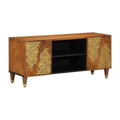 TV Cabinet Honey Brown Solid Mango Wood