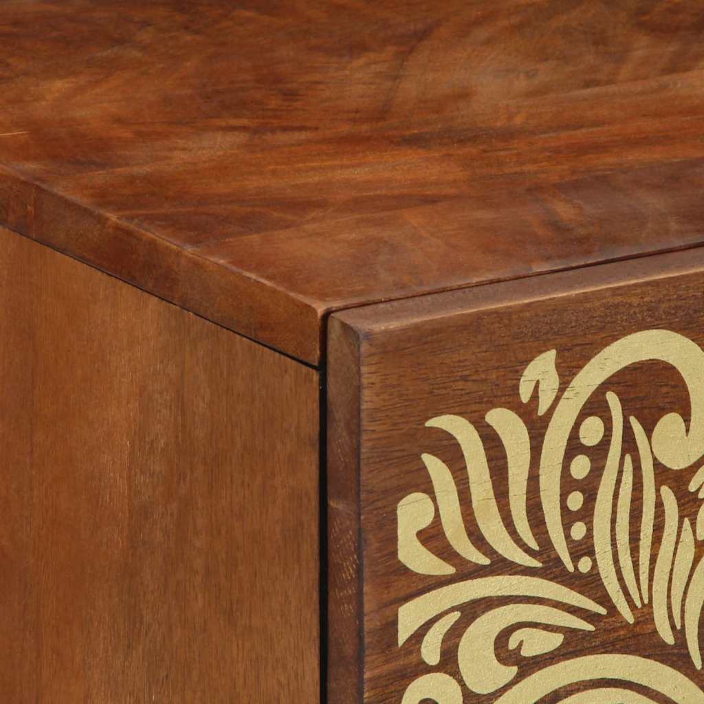 vidaXL Bedside Cabinet with Door Honey Brown 50 x 33 x 60 cm 6