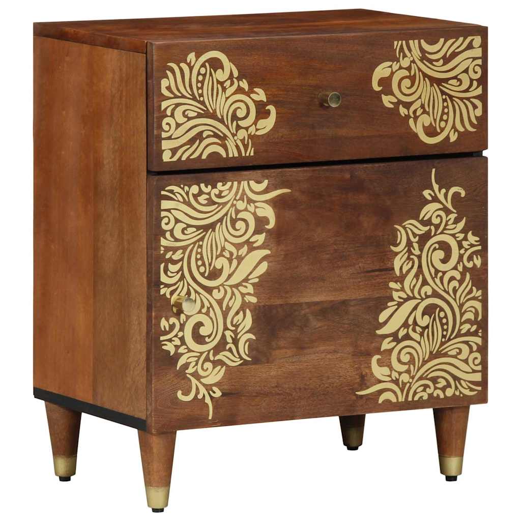 vidaXL Bedside Cabinet with Door Honey Brown 50 x 33 x 60 cm 1