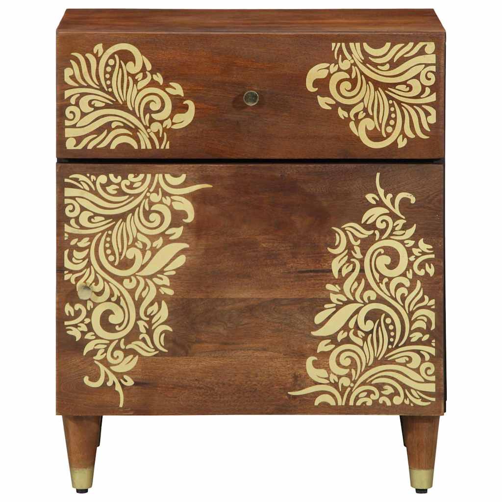 vidaXL Bedside Cabinet with Door Honey Brown 50 x 33 x 60 cm 3
