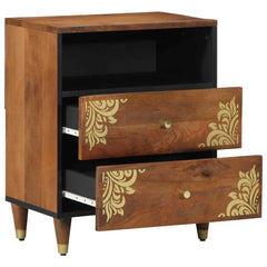 vidaXL Bedside Cabinet Honey Brown 50 x 33 x 62 cm Solid Mango Wood 2