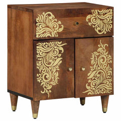 vidaXL Bedside Cabinet with Door Honey Brown 50 x 33 x 60 cm 1
