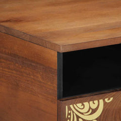 Coffee Table with Drawer 80 x 54 x 40 cm Solid Mango Wood Honey brown
