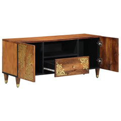vidaXL TV Cabinet Honey Brown 105 x 33 x 46 cm Solid Mango Wood 2
