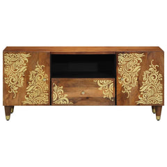 vidaXL TV Cabinet Honey Brown 105 x 33 x 46 cm Solid Mango Wood 3