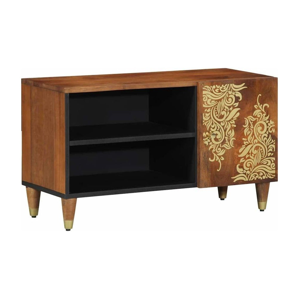 TV Cabinet Honey Brown Solid Mango Wood