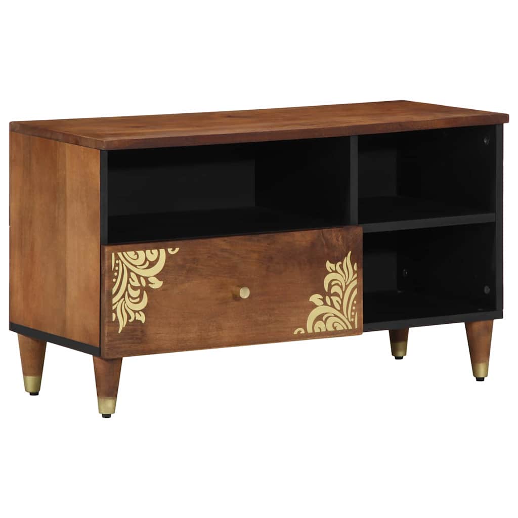 vidaXL TV Cabinet Honey Brown 80 x 33 x 46 cm Solid Mango Wood 1