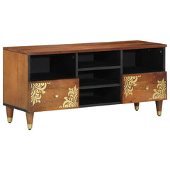 vidaXL TV Cabinet Honey Brown 100 x 33 x 46 cm Solid Mango Wood 1