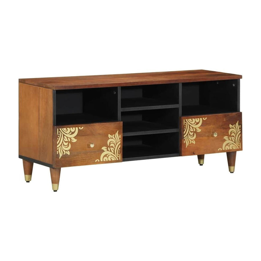 TV Cabinet Honey Brown Solid Mango Wood