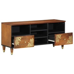 vidaXL TV Cabinet Honey Brown 100 x 33 x 46 cm Solid Mango Wood 2