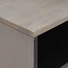 vidaXL Bedside Cabinet Grey 50 x 33 x 62 cm Solid Mango Wood 6