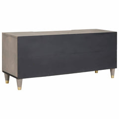 TV Cabinet with Drawer Grey Solid Mango Wood, image 5
