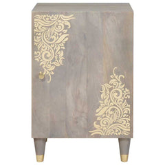 vidaXL Bathroom Cabinet Grey 38 x 33 x 58 cm Solid Mango Wood 4