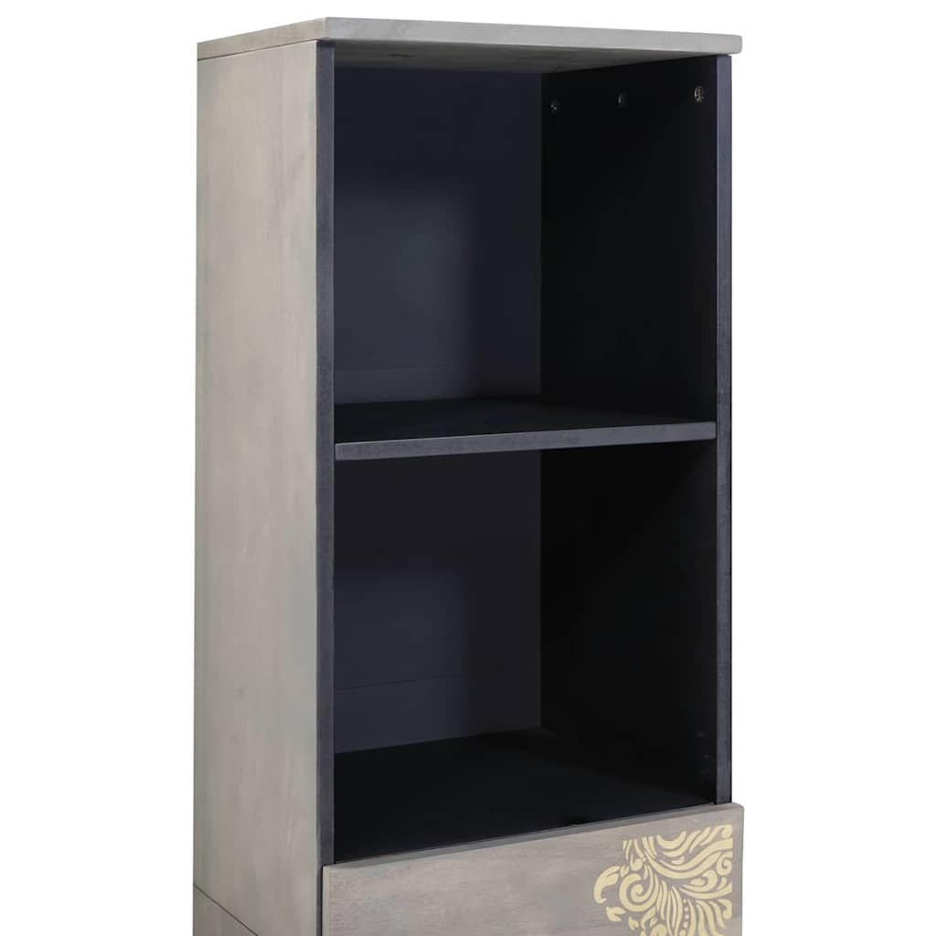 Bathroom Cabinet 38 x 33 x 160 cm Solid Mango Wood Grey