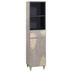 Bathroom Cabinet 38 x 33 x 160 cm Solid Mango Wood Grey